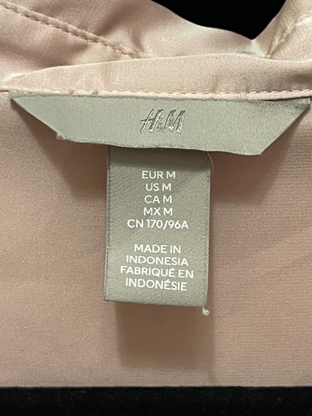 H&M satin rose pink shirt women L - Picture 5 of 5
